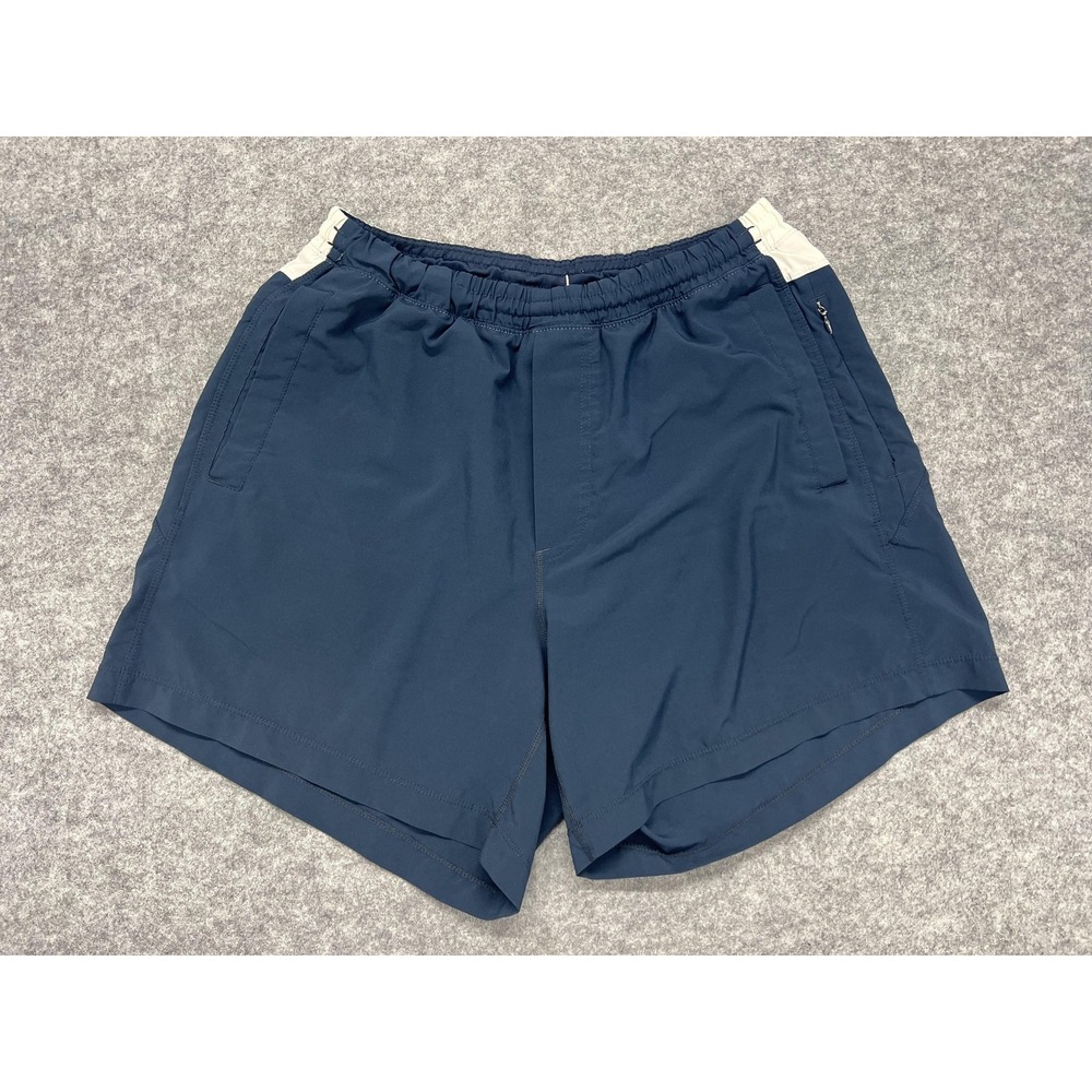 Birddogs Shorts Mens XL Blue Lined Athletic Running 7" Zip Pocket Drawstring